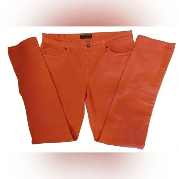 Banana Republic Skinny Fit Orange Jeans Size 10 - Picture 4 of 6